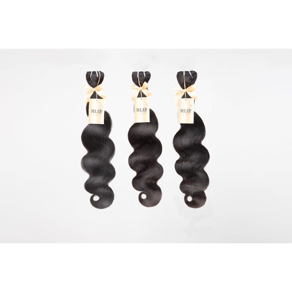 3pack 100% Raw Human Hair Body Wave Bundles 16 18 20in Deep Brown #1B